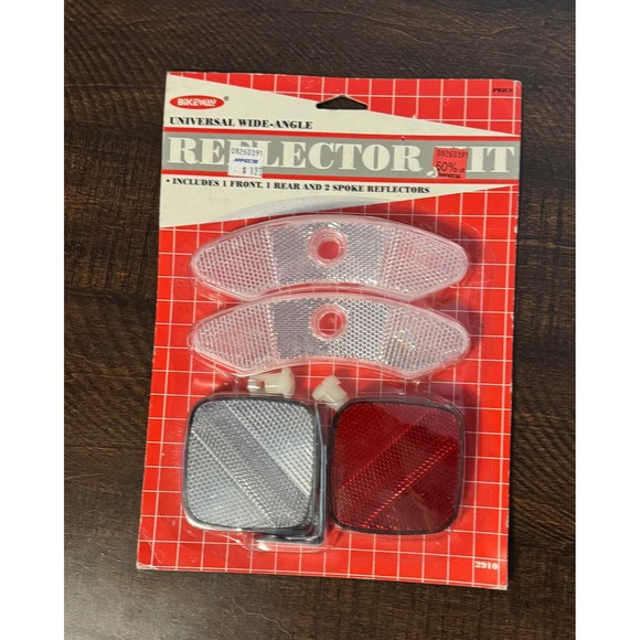 Bikeway Other - Bikeway Universal Wide-Angle Bicycle Reflector Kit 4 Piece Front Rear Spoke b4